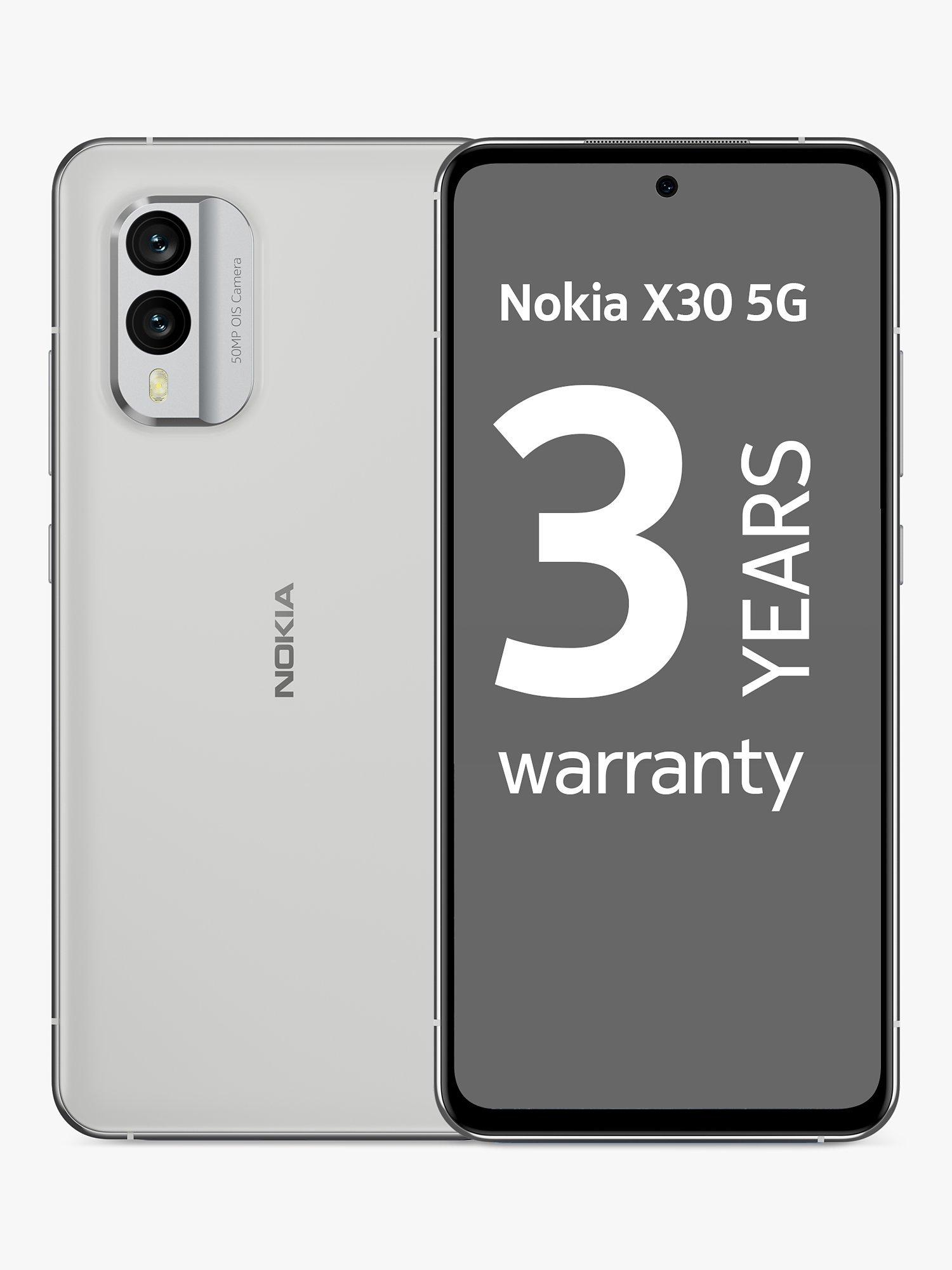 Nokia X30 Smartphone, Android, 6GB RAM, 6.43”, 5G, SIM Free, 128GB