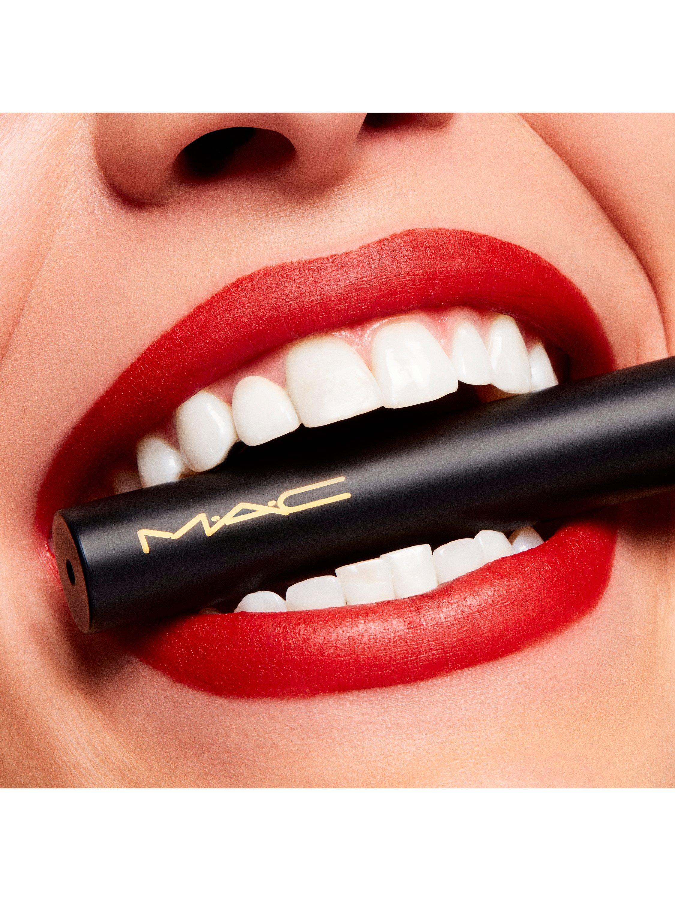Product image 3 of 5, which shows MAC Lipstick -  Powder Kiss Velvet Blur Slim Stick, Pumpkin Spiced