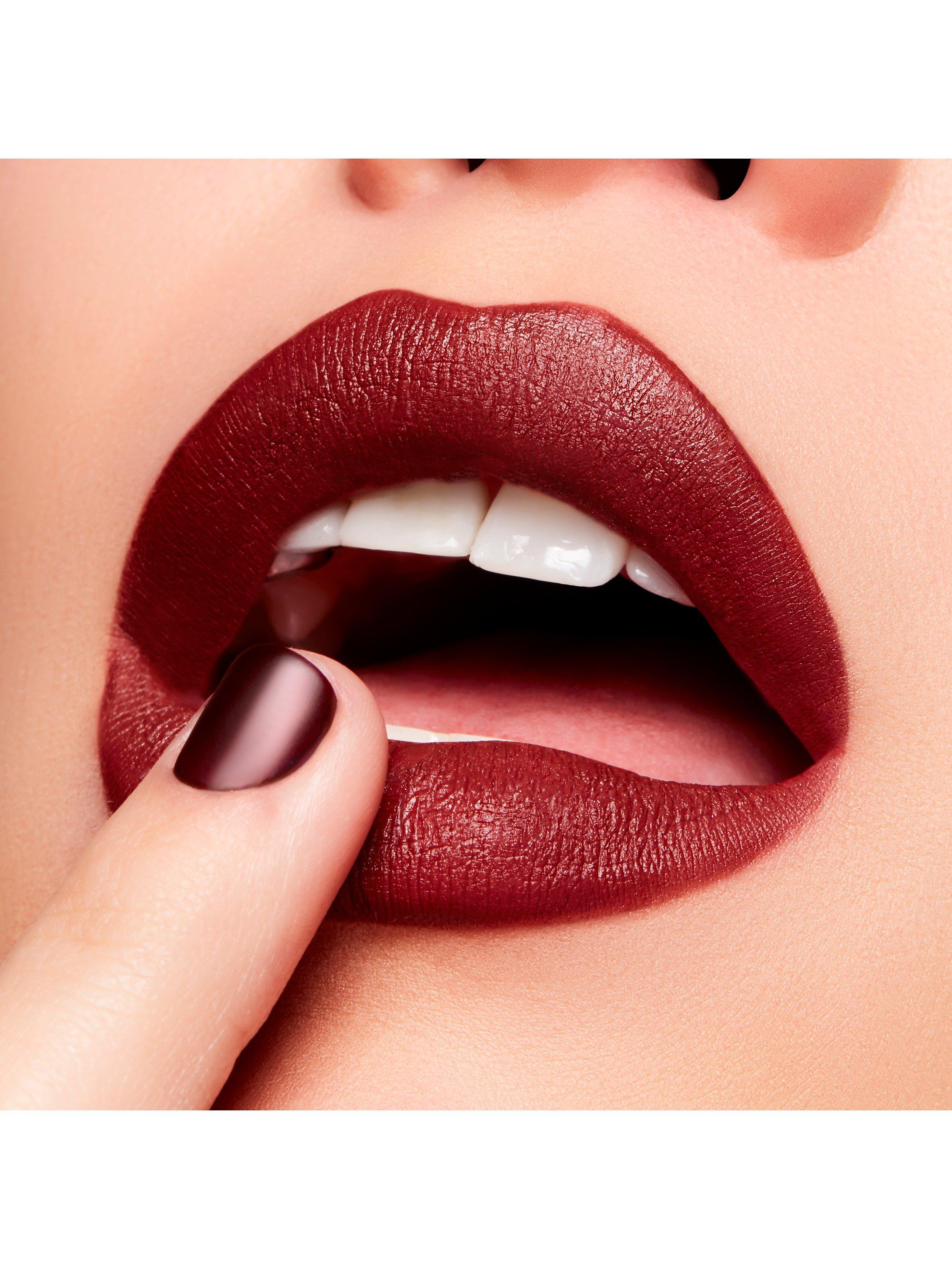 Product image 3 of 5, which shows MAC Lipstick -  Powder Kiss Velvet Blur Slim Stick, Love Clove