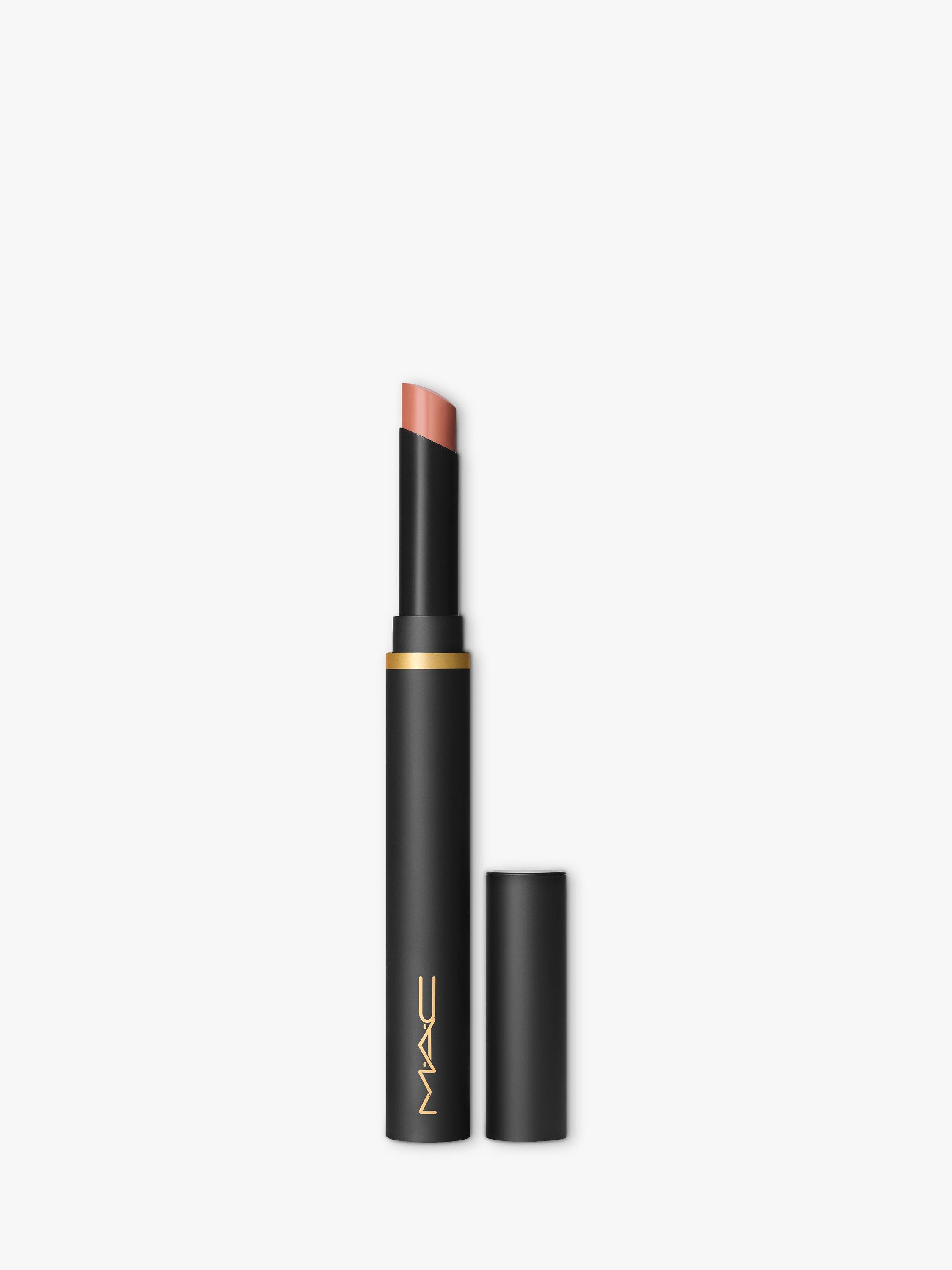 Product image 1 of 5, which shows MAC Lipstick -  Powder Kiss Velvet Blur Slim Stick, Spice World