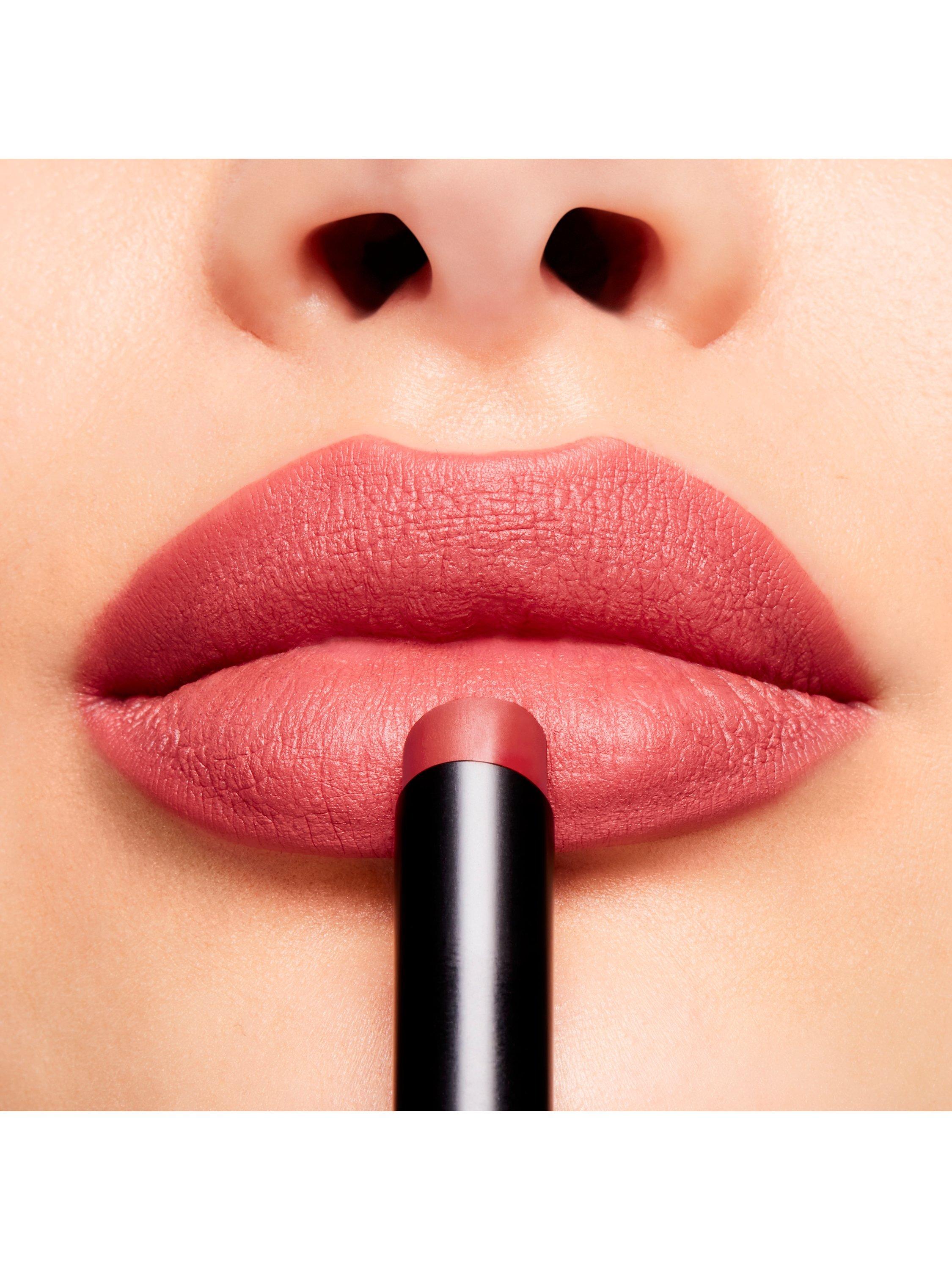 Product image 3 of 5, which shows MAC Lipstick -  Powder Kiss Velvet Blur Slim Stick, Peppery Pink