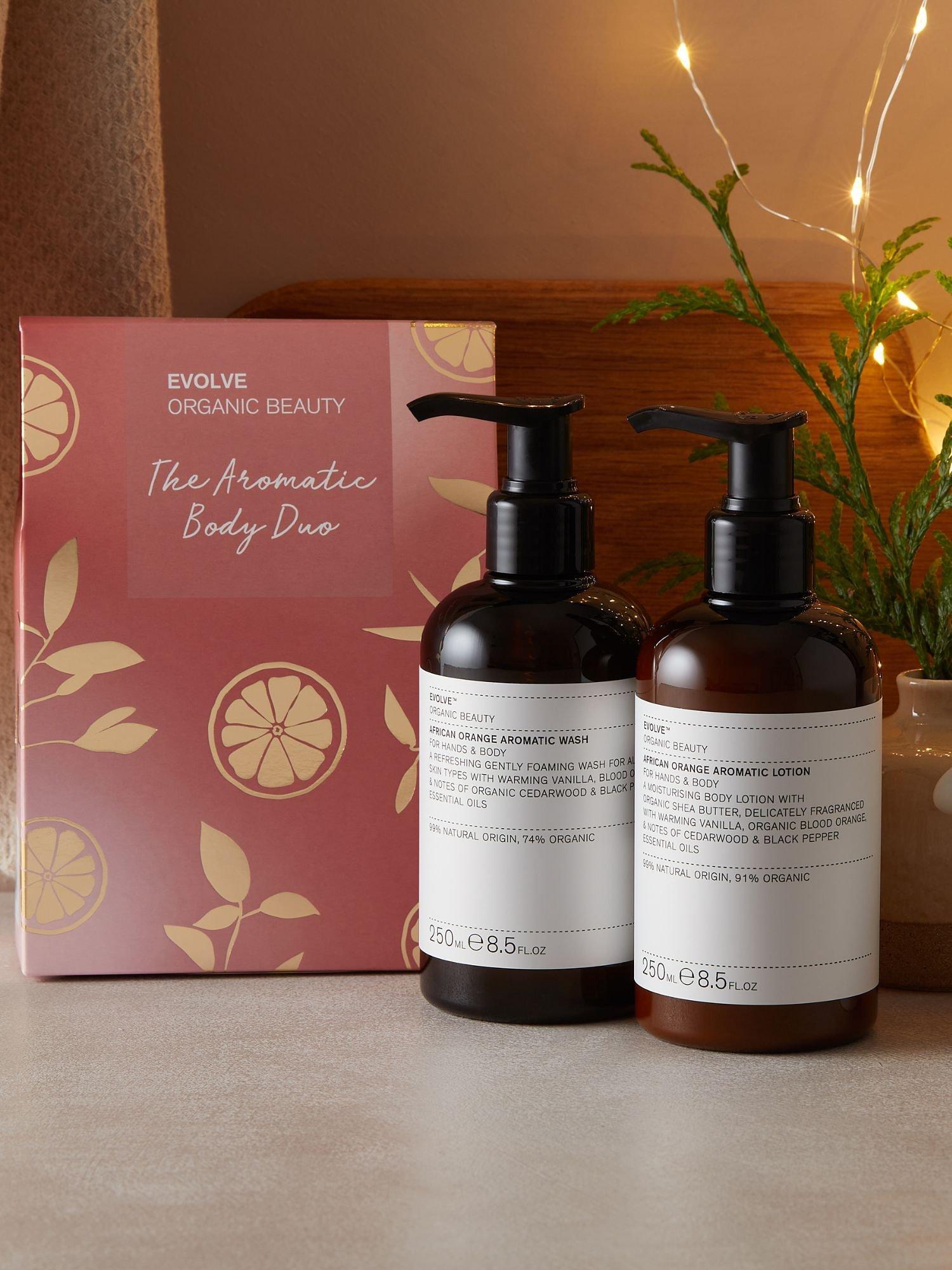 Product image 2 of 2, which shows Evolve Organic Beauty The Aromatic Body Duo Bodycare Gift Set