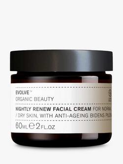 Evolve Organic Beauty Nightly Renew Facial Cream, 60ml, 
