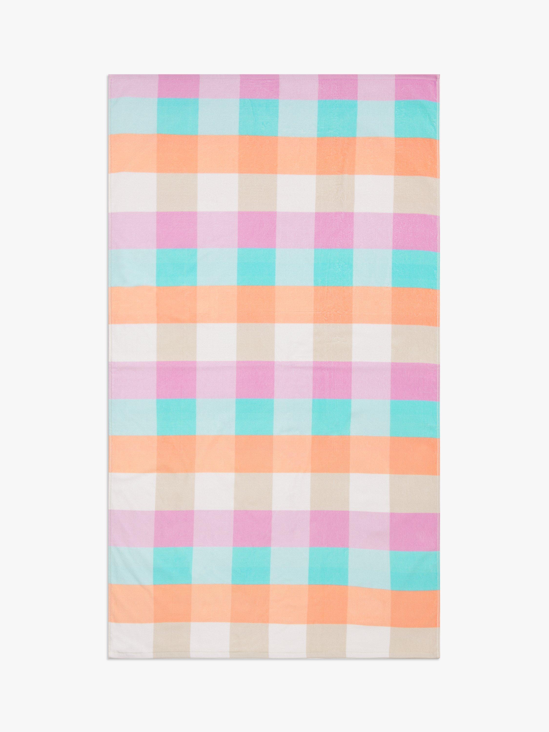 John Lewis ANYDAY Summer Check Beach Towel, Multi
