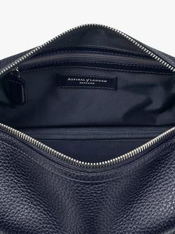 Aspinal of London Reporter Pebble Leather Wash Bag - view 2, Navy