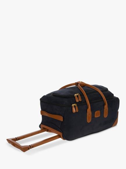 Bric's Life 55cm 2-Wheel Faux Suede Cabin Case, Navy - view 2, Navy
