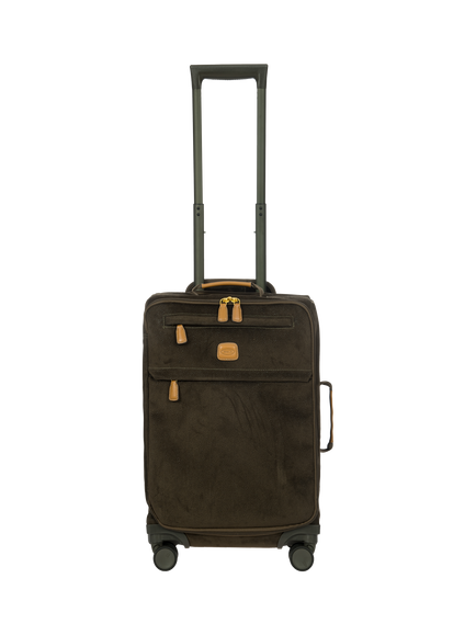 Bric's Life 55cm 4-Wheel Faux Suede Cabin Case, Olive