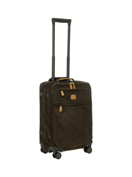 Bric's Life 55cm 4-Wheel Faux Suede Cabin Case - view 2, Olive