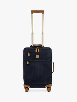 Bric's Life 55cm 4-Wheel Faux Suede Cabin Case, Navy