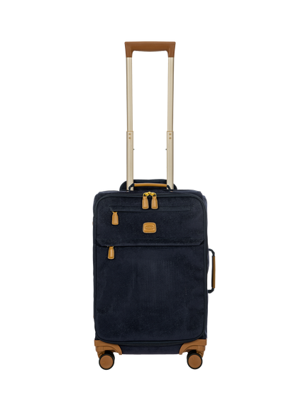 Bric's Life 55cm 4-Wheel Faux Suede Cabin Case, Navy