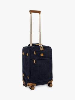 Bric's Life 55cm 4-Wheel Faux Suede Cabin Case - view 2, Navy
