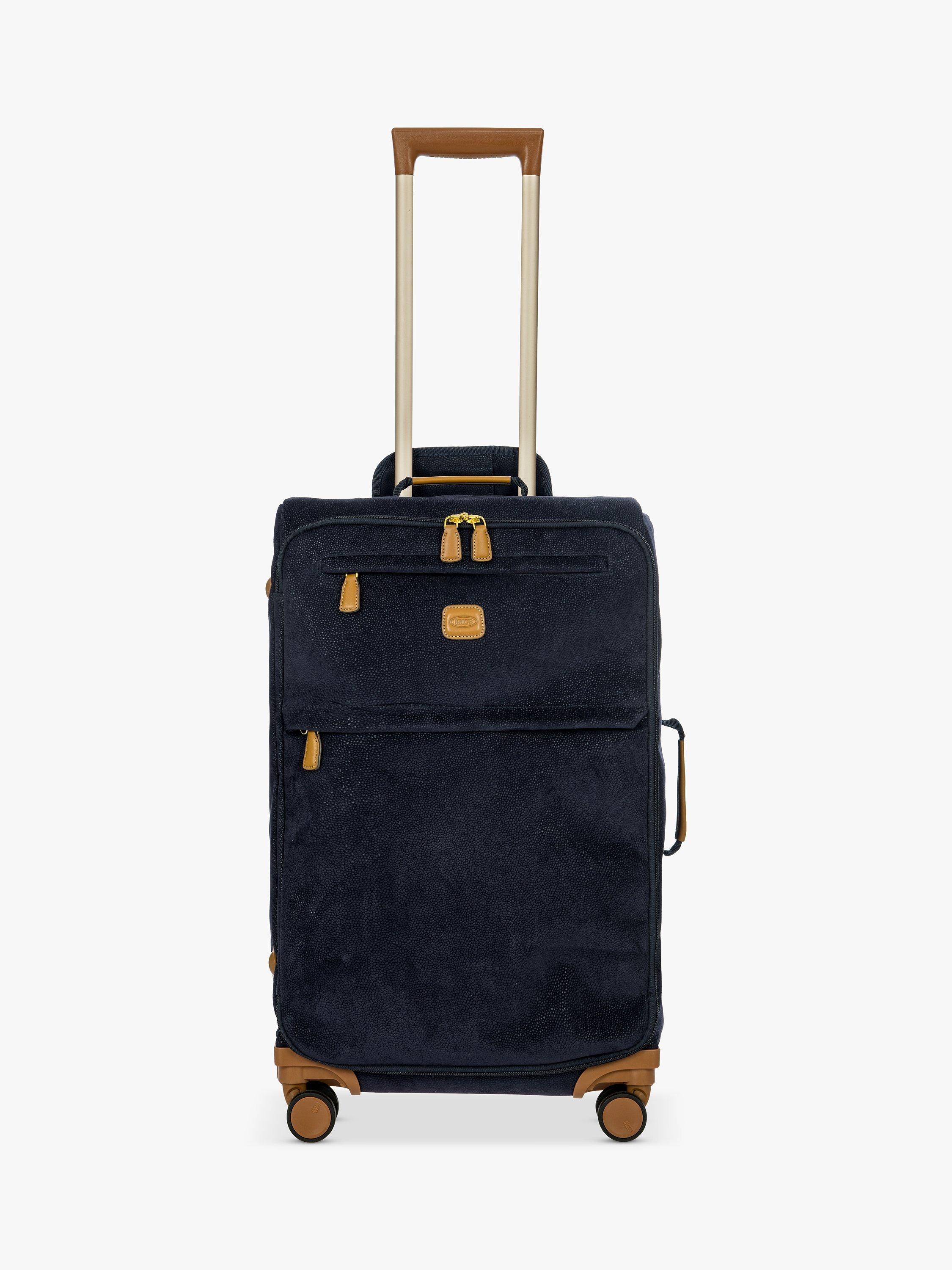 Bric's Life 65cm 4-Wheel Faux Suede Medium Suitcase, Navy