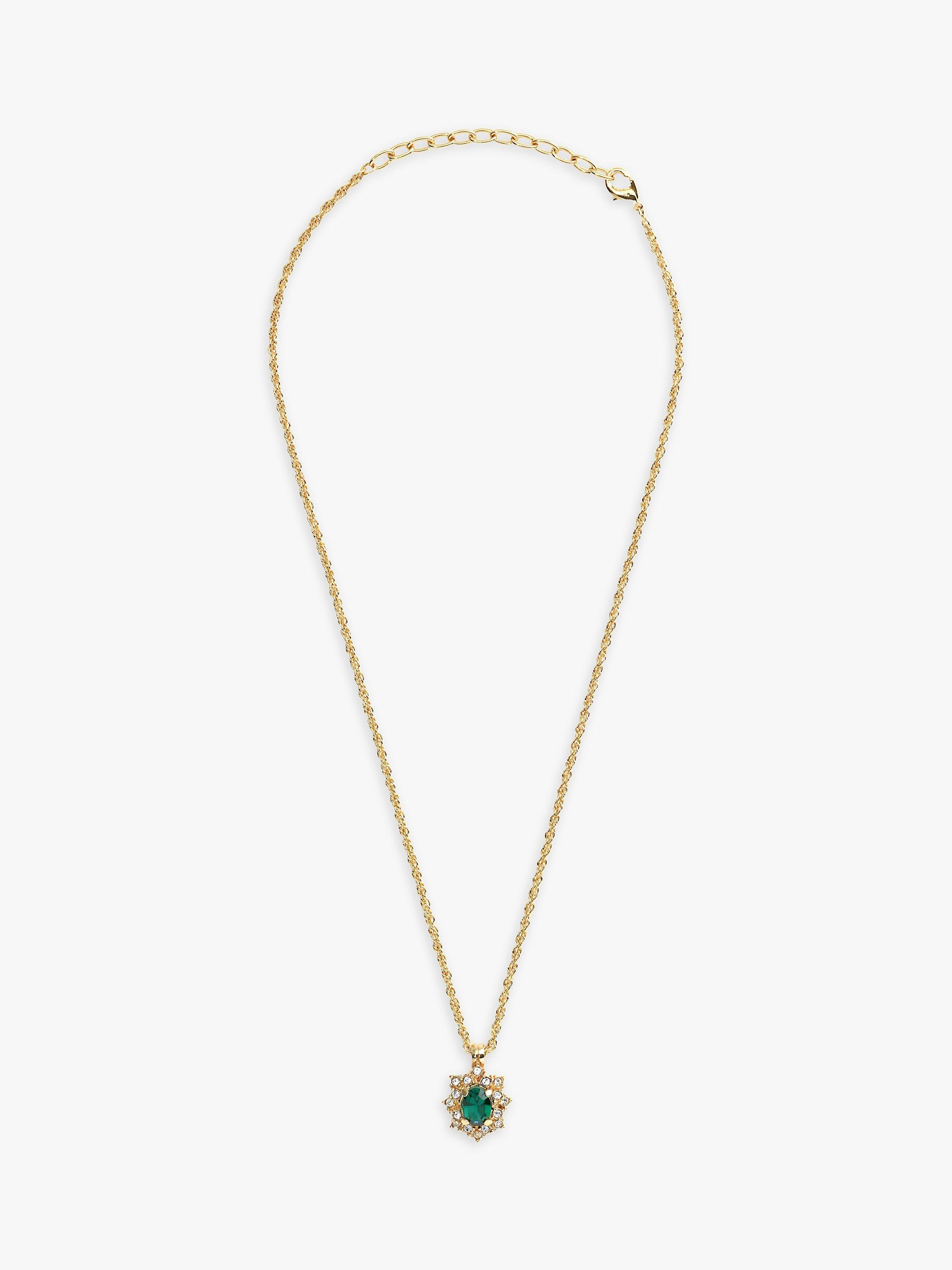 Product image 2 of 2, which shows Eclectica Pre-Loved Oval Swarovski Crystal Pendant Necklace, Dated Circa 1980s