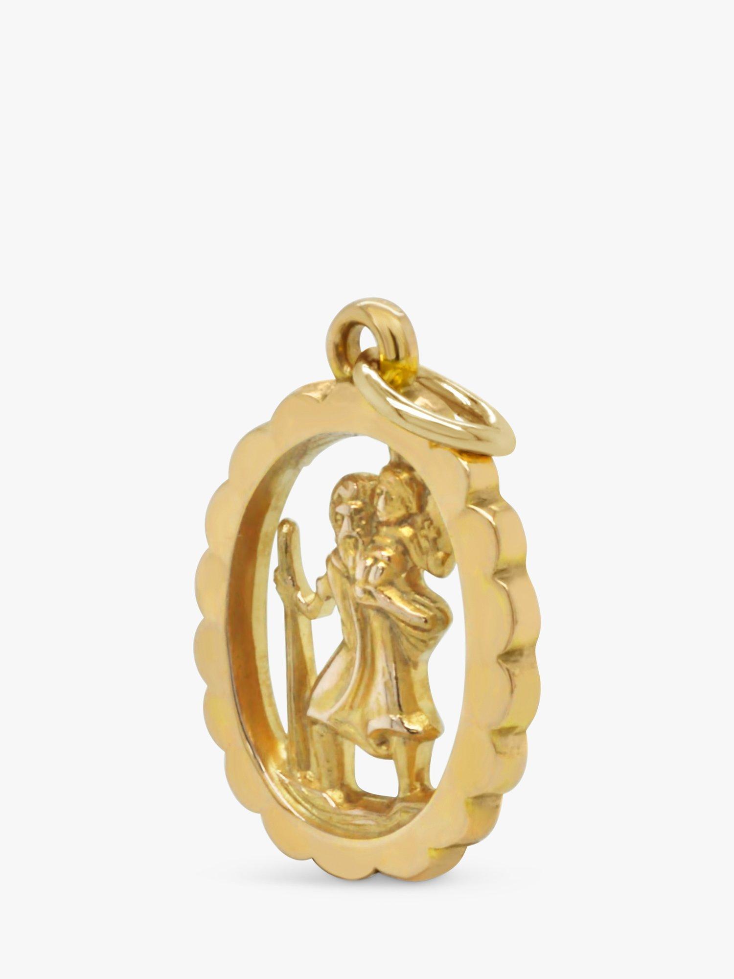 Product image 2 of 3, which shows Milton & Humble Jewellery Pre-Loved St. Christopher 9ct Yellow Gold Pendant, Dated London 1978