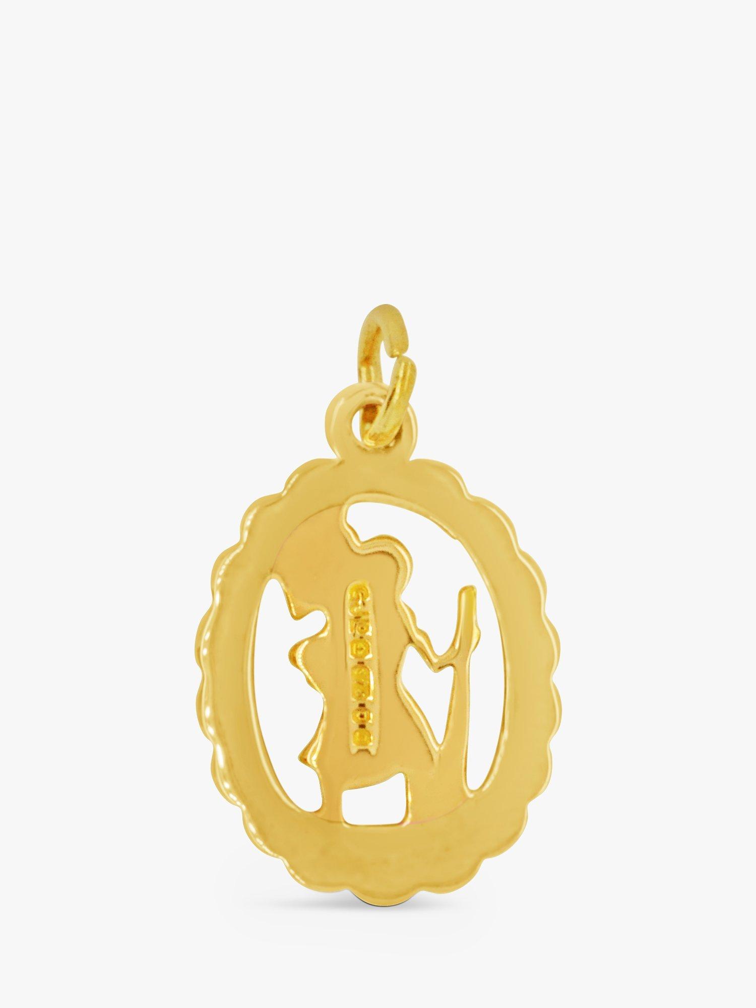 Product image 3 of 3, which shows Milton & Humble Jewellery Pre-Loved St. Christopher 9ct Yellow Gold Pendant, Dated London 1978
