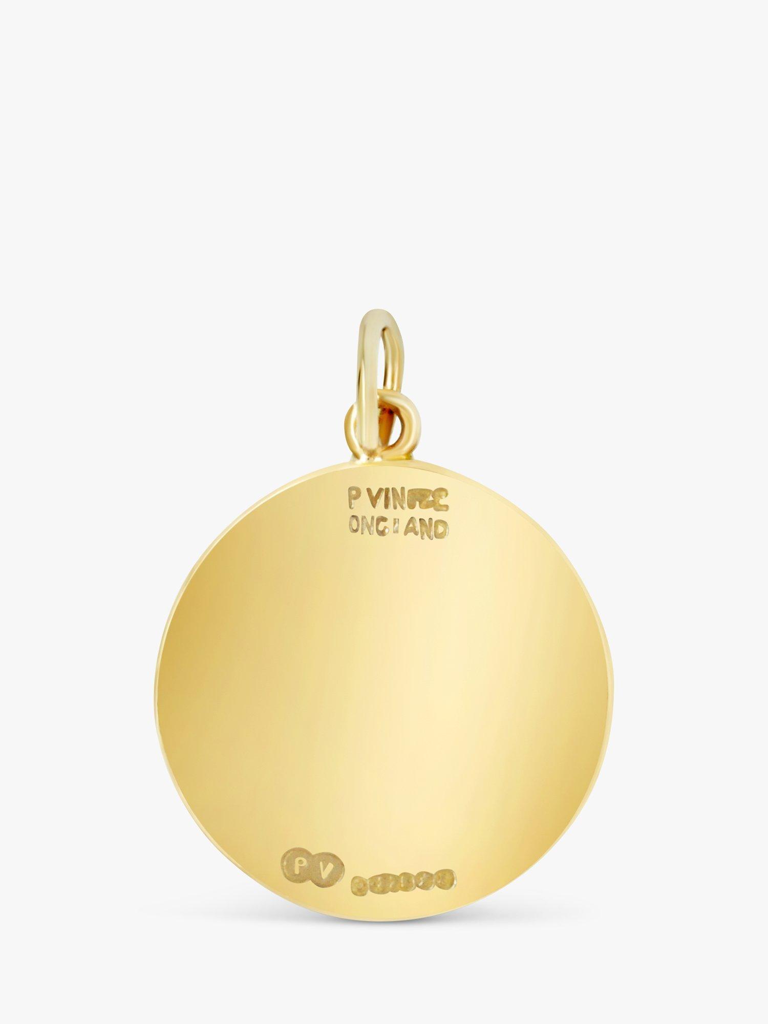 Product image 2 of 2, which shows Milton & Humble Jewellery Pre-Loved Paul Vincze St Christopher 9ct Yellow Gold Pendant, Dated 1961