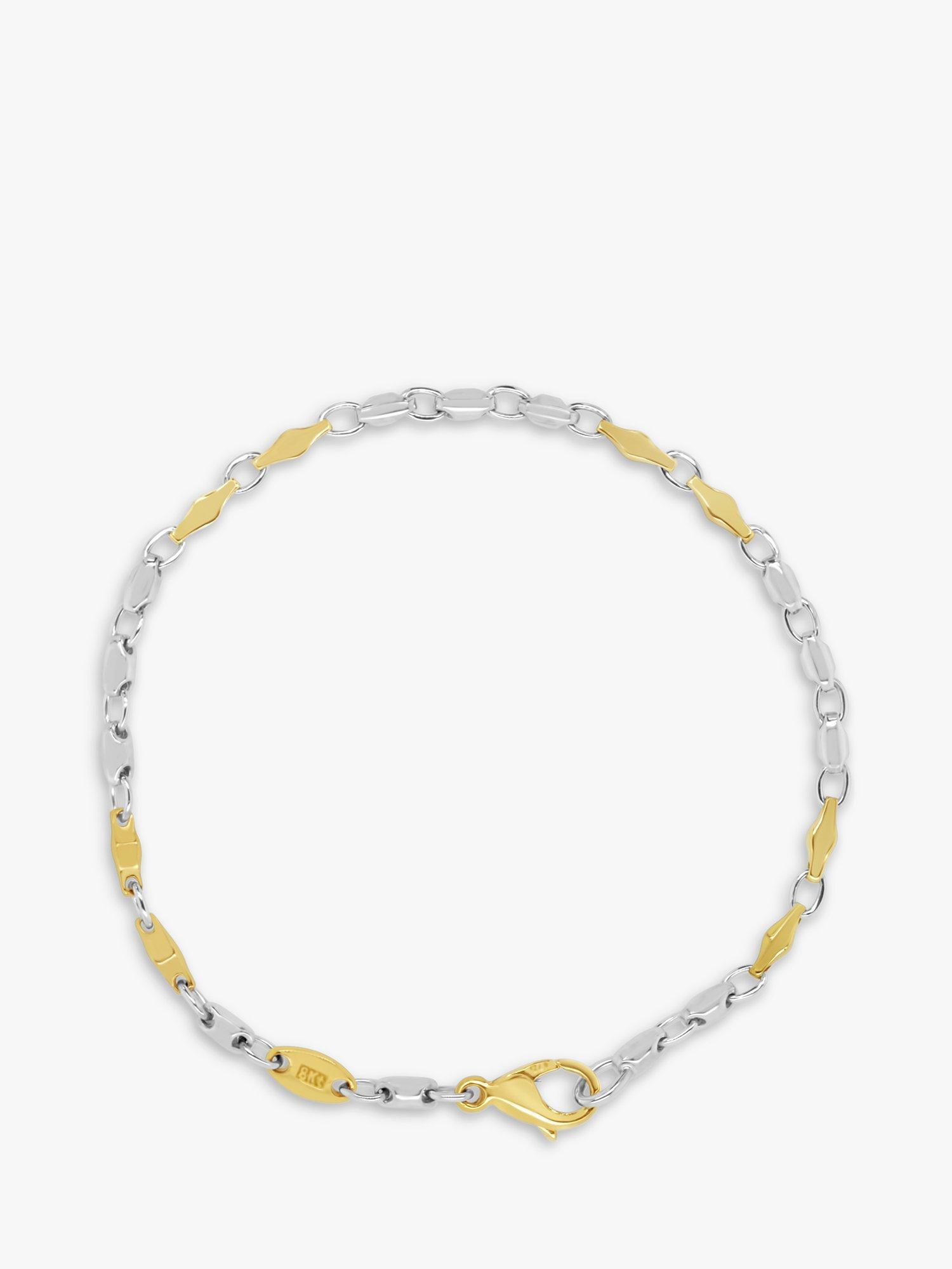 Product image 3 of 4, which shows Milton & Humble Jewellery Pre-Loved 9ct White & Yellow Gold Link Bracelet