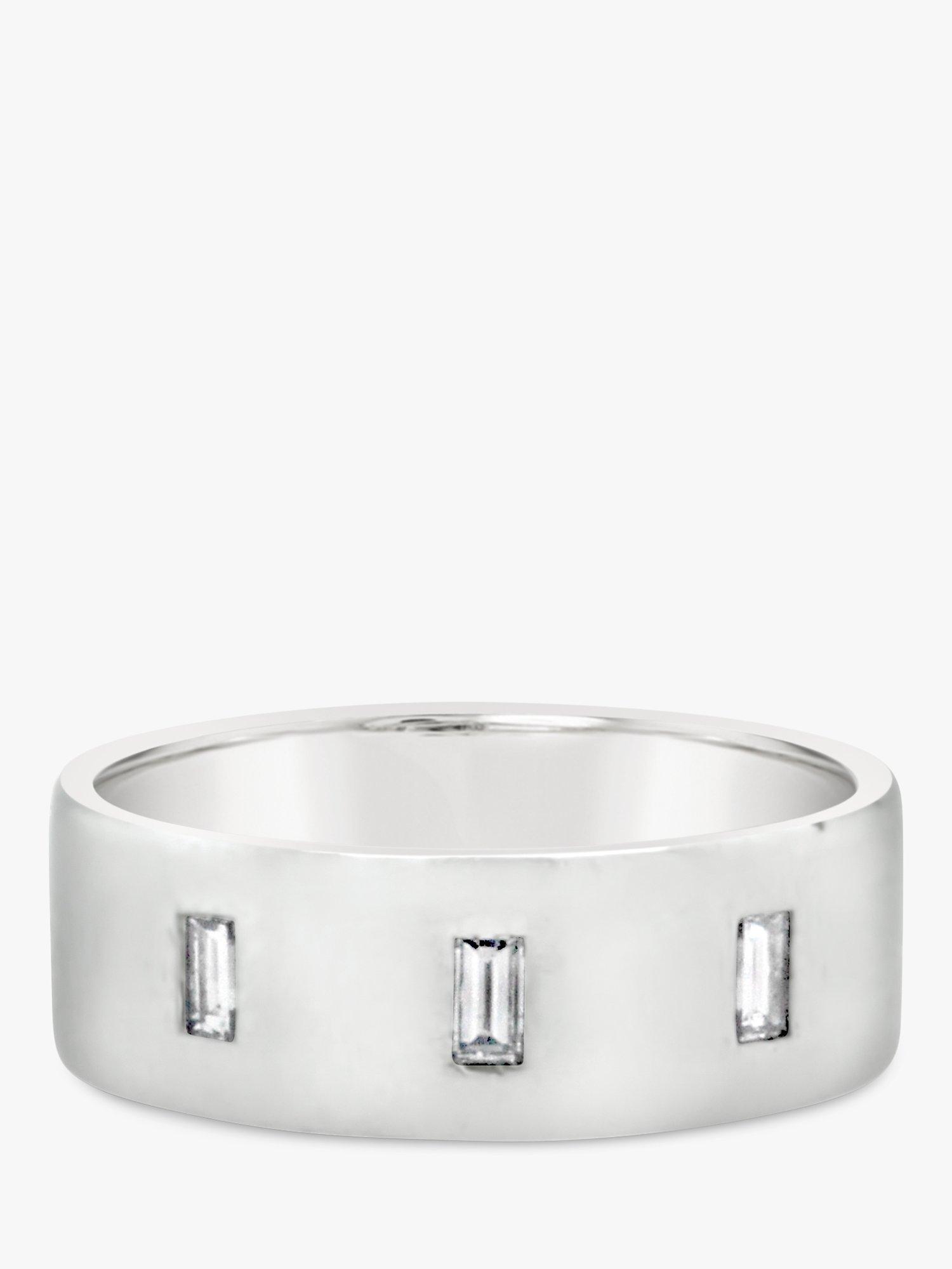 Product image 2 of 3, which shows Milton & Humble Jewellery Pre-Loved Palladium Triple Diamond Band Ring
