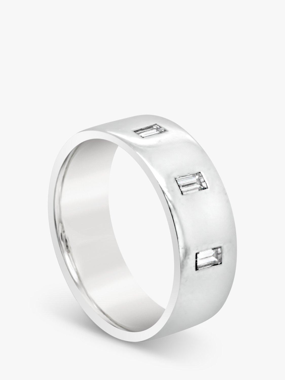 Product image 3 of 3, which shows Milton & Humble Jewellery Pre-Loved Palladium Triple Diamond Band Ring