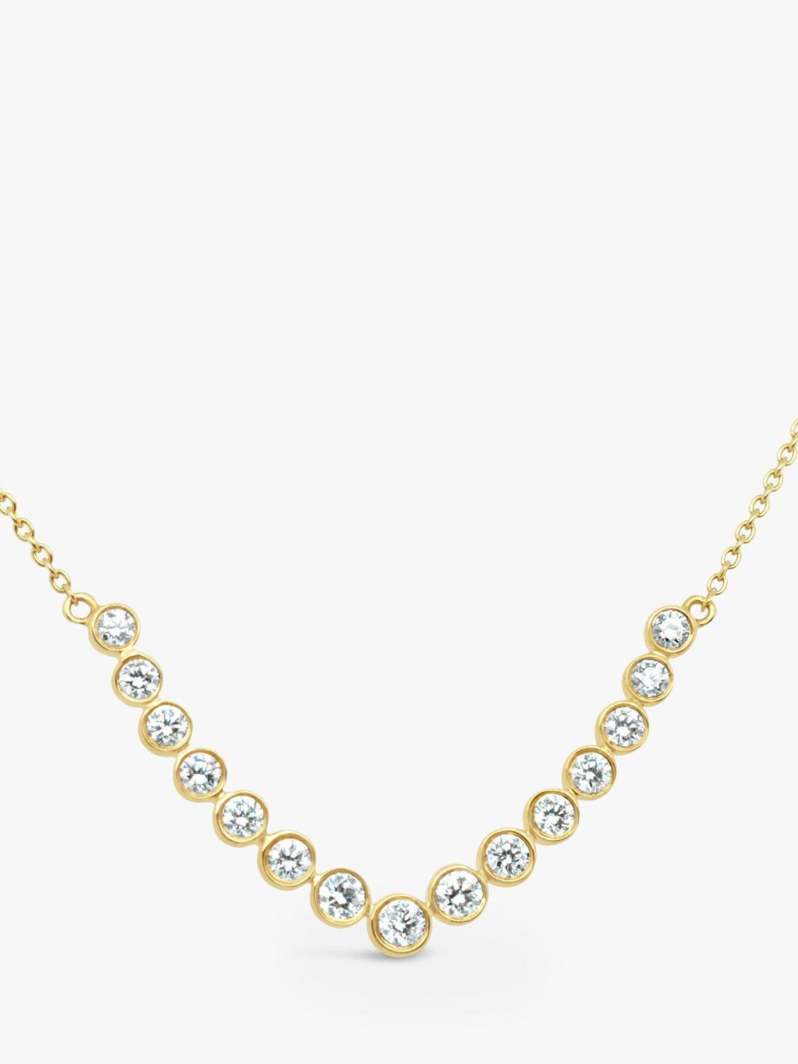 Product image 1 of 3, which shows Milton & Humble Jewellery Pre-Loved 18ct Yellow Gold Diamond Collar Necklace