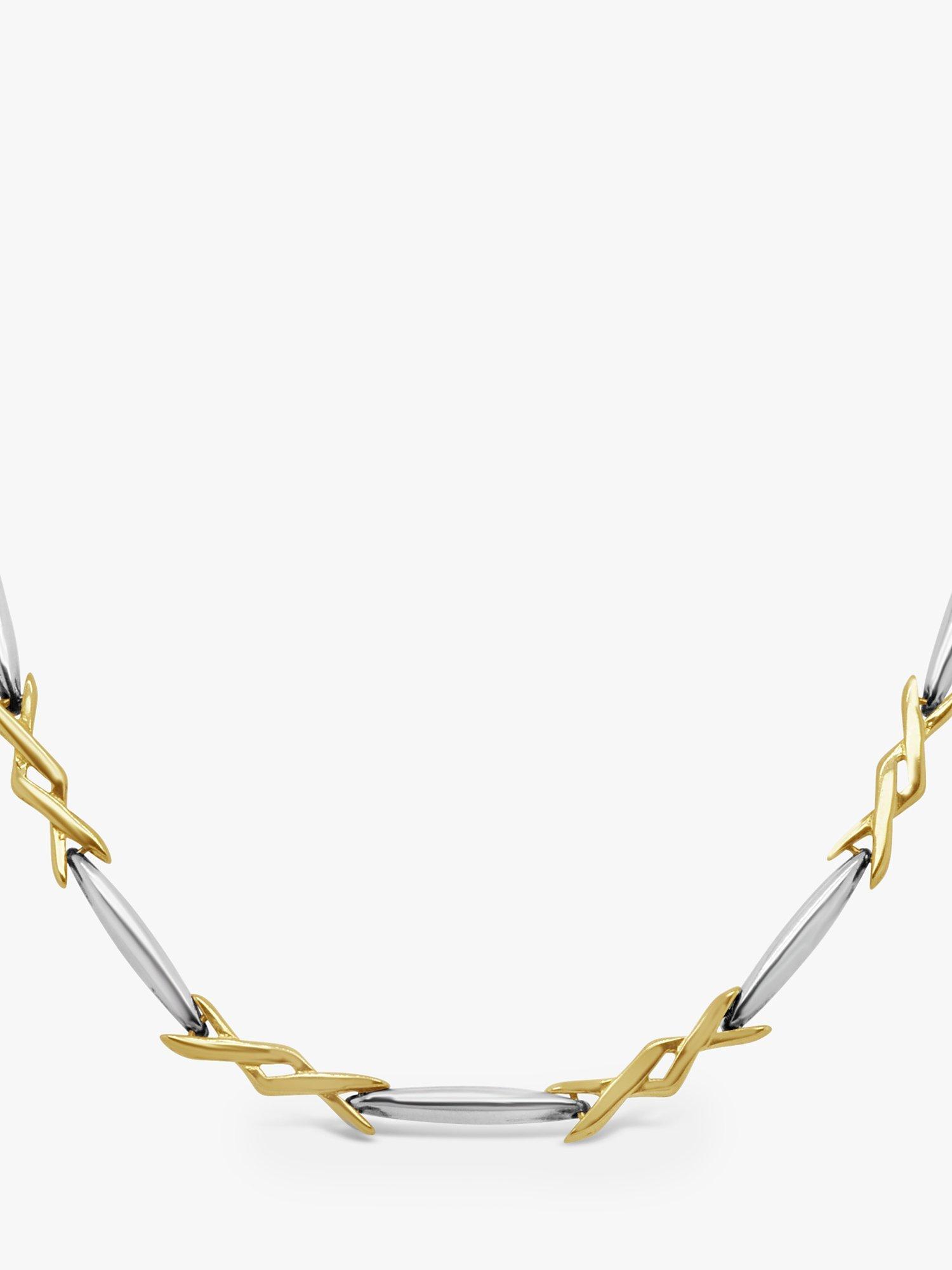 Product image 1 of 3, which shows Milton & Humble Jewellery Pre-Loved 9ct White & Yellow Gold Collar Necklace