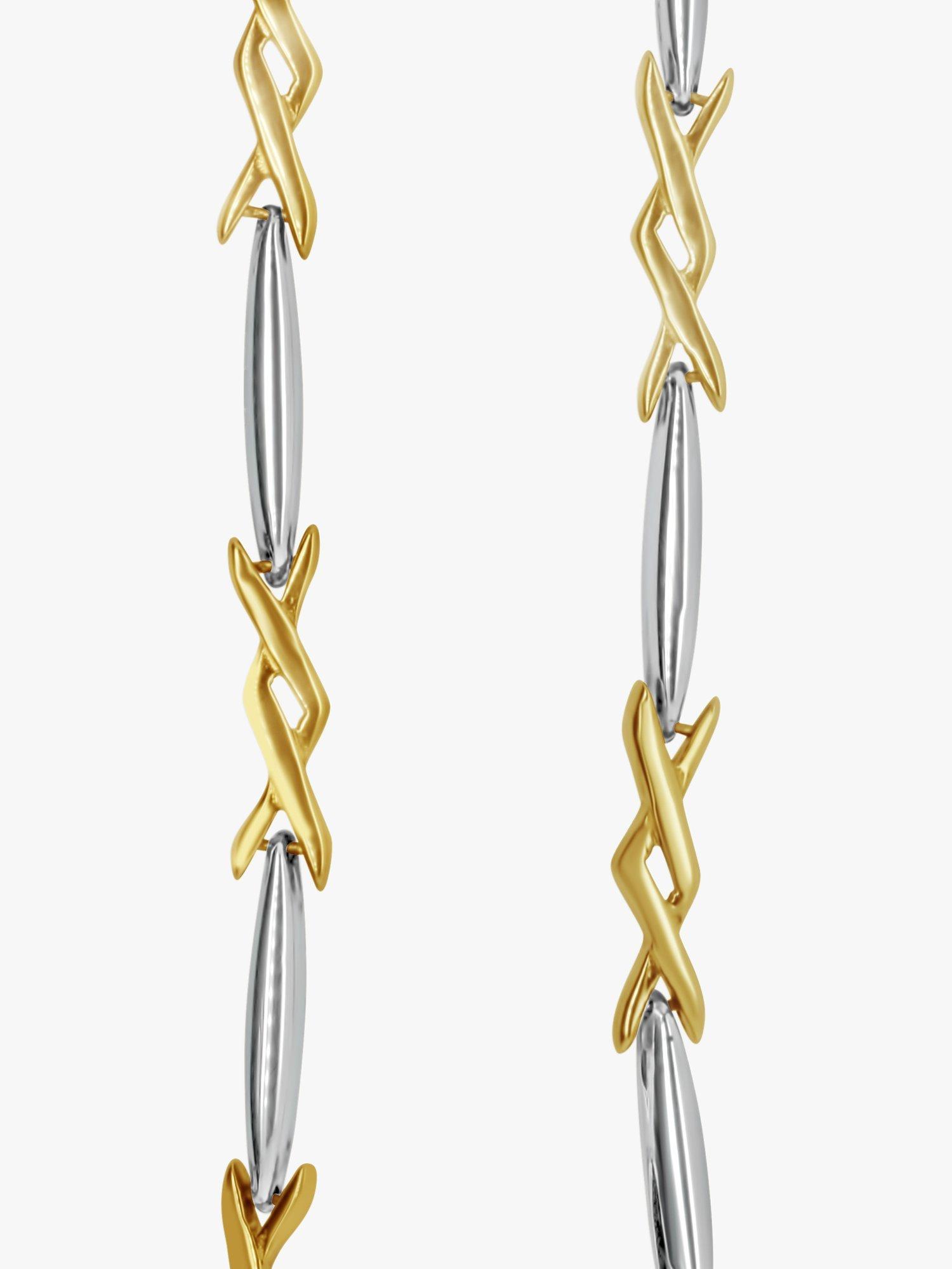 Product image 2 of 3, which shows Milton & Humble Jewellery Pre-Loved 9ct White & Yellow Gold Collar Necklace