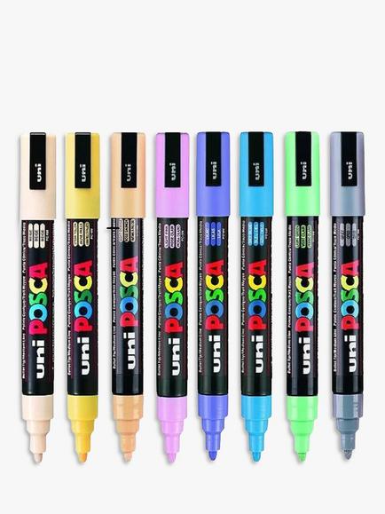 POSCA Medium Paint Marker PC-5M, Pack of 8, Pastels - view 2, Multi