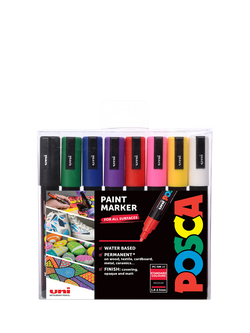 POSCA Medium Paint Marker PC-5M, Pack of 8, Standard Colours, Multi