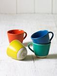 Sur La Table Colour Me Happy Stoneware Espresso Mug, Set of 4, 90ml, Assorted