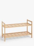 John Lewis Bamboo Shoe Rack, 2 Tier