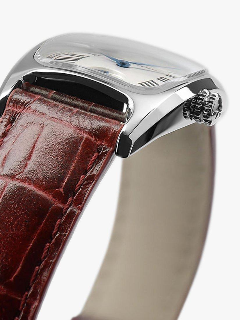 Product image 2 of 4, which shows Hamilton H13321811 Women's American Classic Boulton Small Second Leather Strap Watch, Dark Red/White