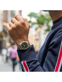 Hamilton H69419363 Men's Khaki Field Officer Handwinding Date Fabric Strap Watch, Khaki Green - view 2, Khaki Green