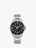 Hamilton H82515130 Men's Khaki Navy Scuba Automatic Bracelet Strap Watch, Silver/Black