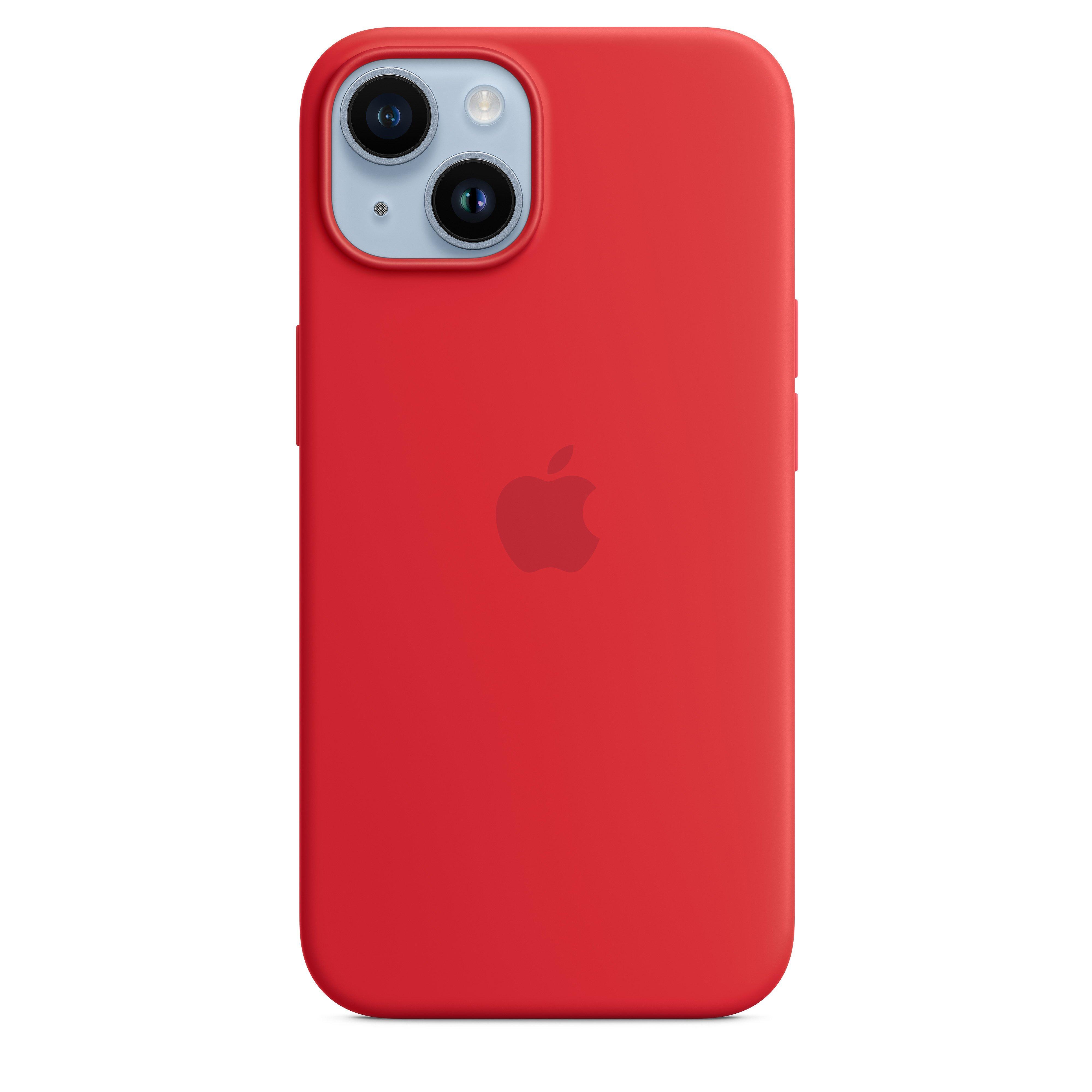 Apple Silicone Case with MagSafe for iPhone 14, Red