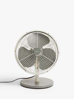 John Lewis 12" Desk Fan, Grey, Grey