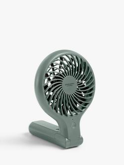 John Lewis Handheld & Foldable Desk Fan, 4 inch - view 2, Sage