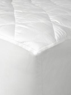 John Lewis Active Anti-Allergy with HeiQ Allergen Tech* Mattress Protector, White
