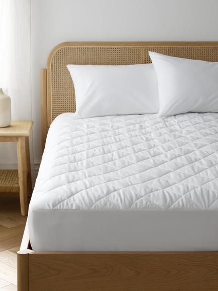John Lewis Active Anti-Allergy with HeiQ Allergen Tech* Mattress Protector - view 2, White