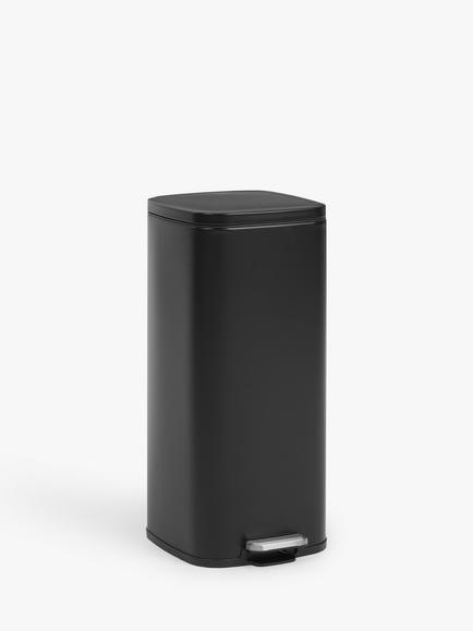 John Lewis Pedal Bin, 30L, Black