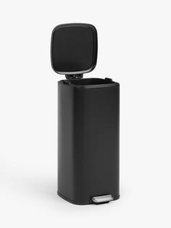 John Lewis Pedal Bin, 30L - view 2, Black