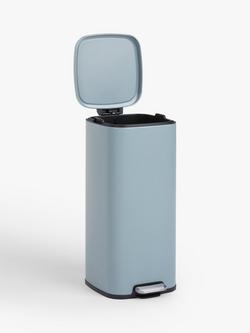 John Lewis Pedal Bin, 30L - view 2, Titanium Blue