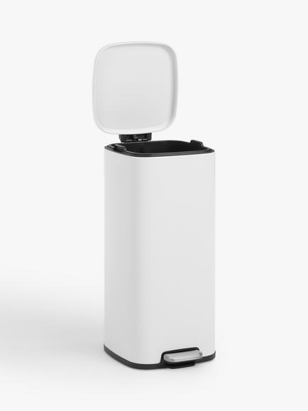 John Lewis Pedal Bin, 30L - view 2, White
