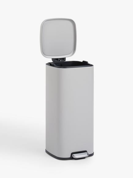 John Lewis Pedal Bin, 30L - view 2, Grey