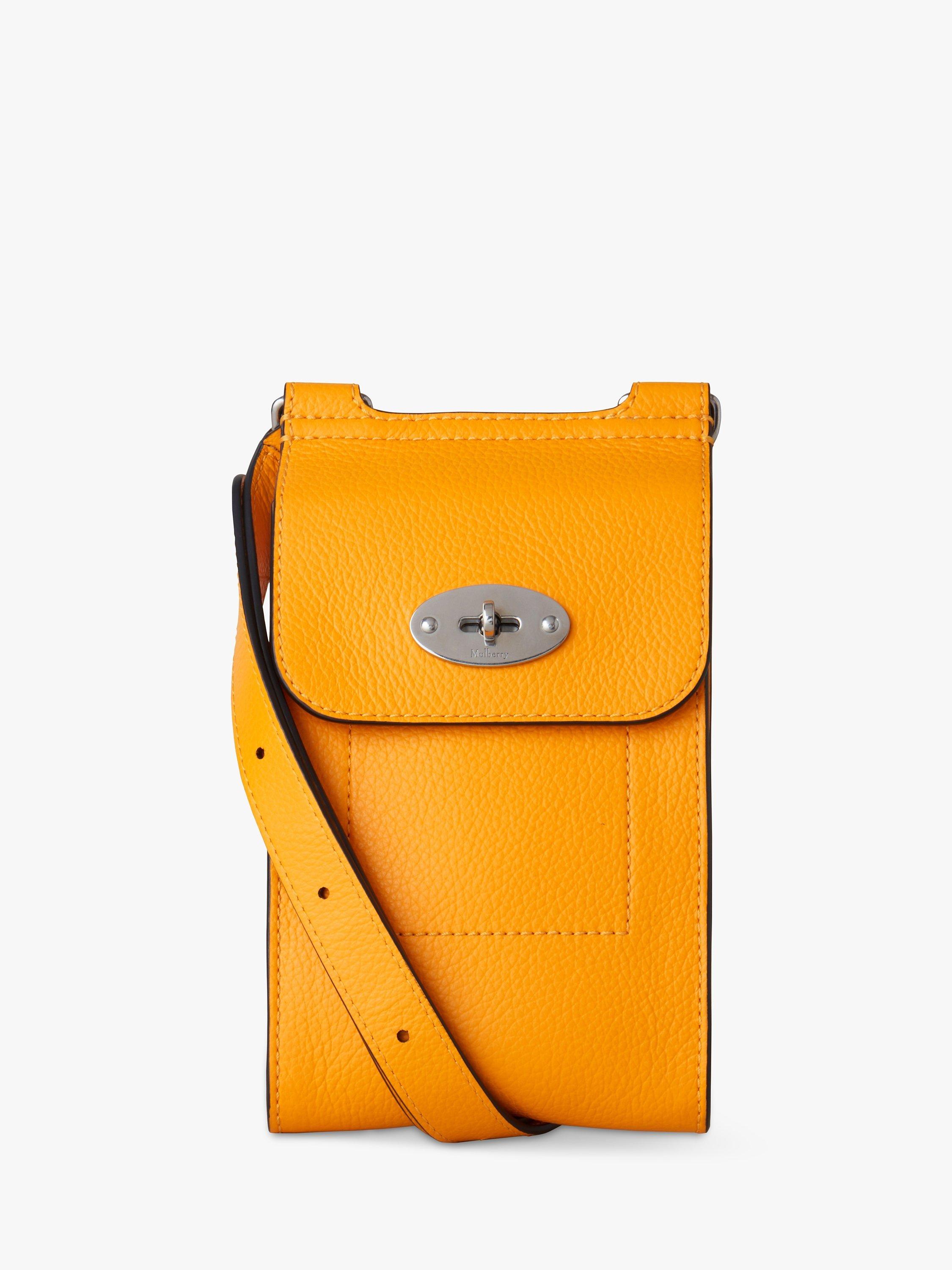 Mulberry Mini Antony Small Classic Grain Leather Satchel, Double Yellow