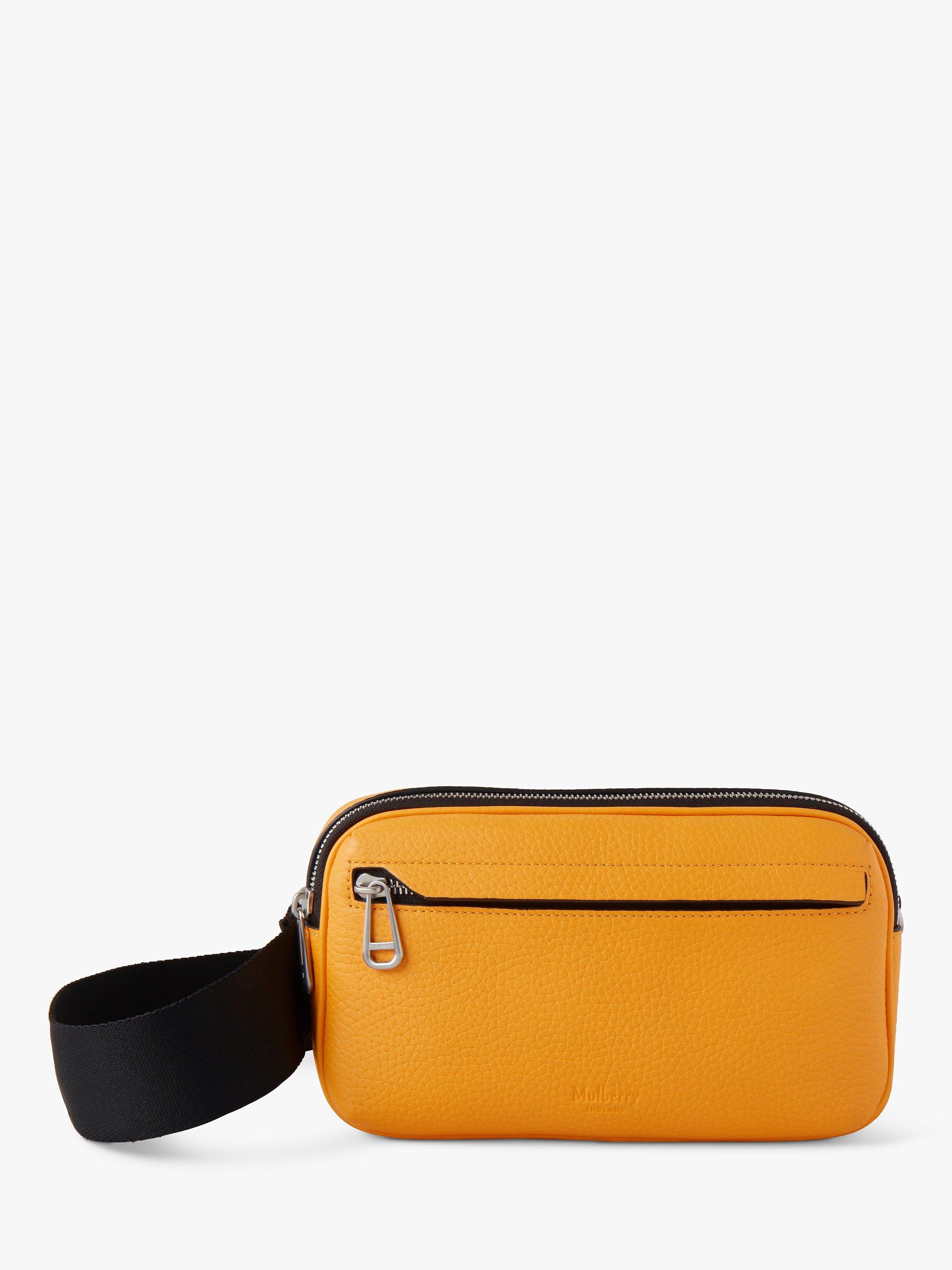Mulberry Utility Postman's Buckle Heavy Grain Leather Reporter Bag, Double Yellow
