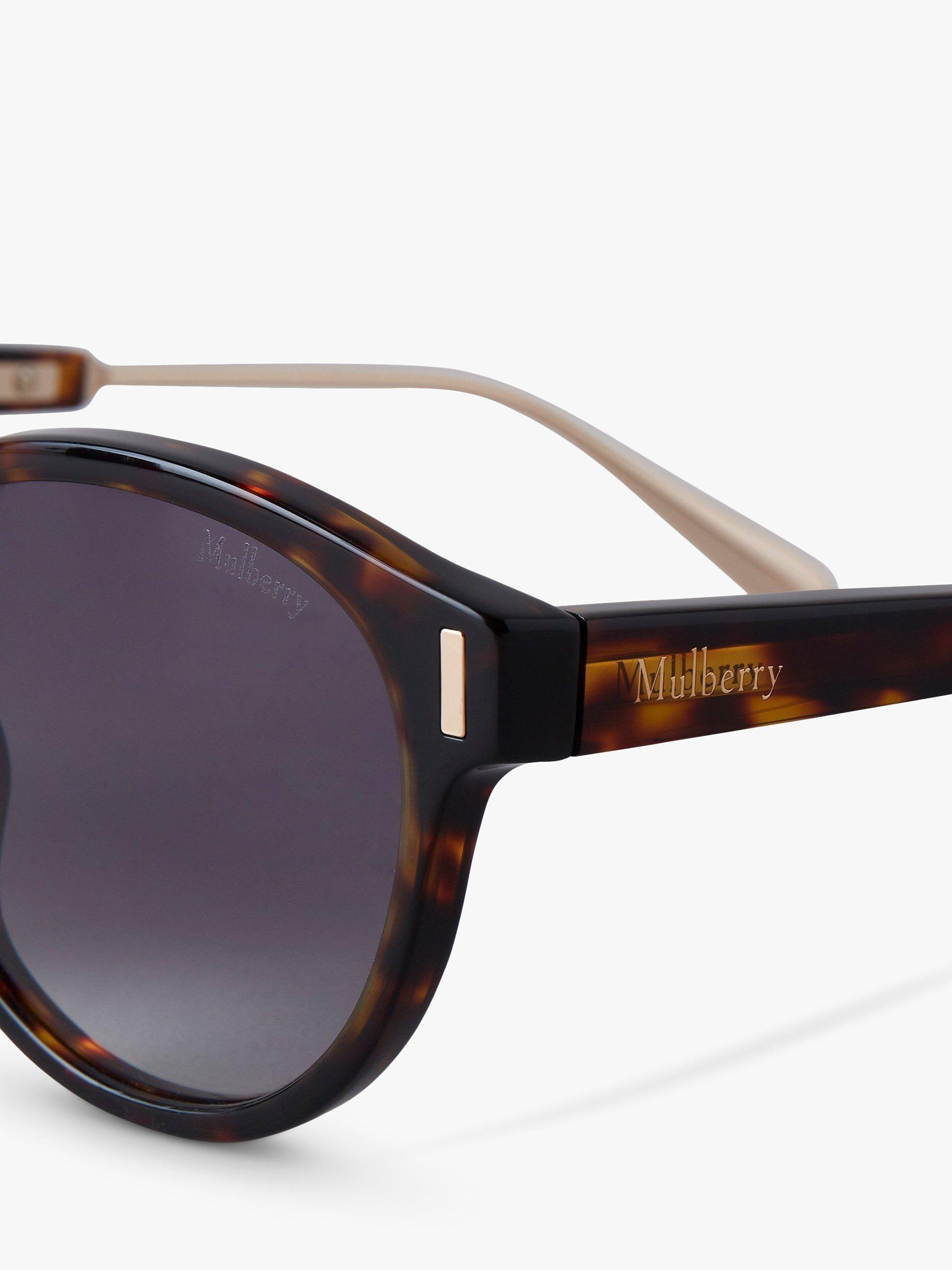 Product image 3 of 3, which shows Mulberry Women's Taylor D-Frame Sunglasses, Havana