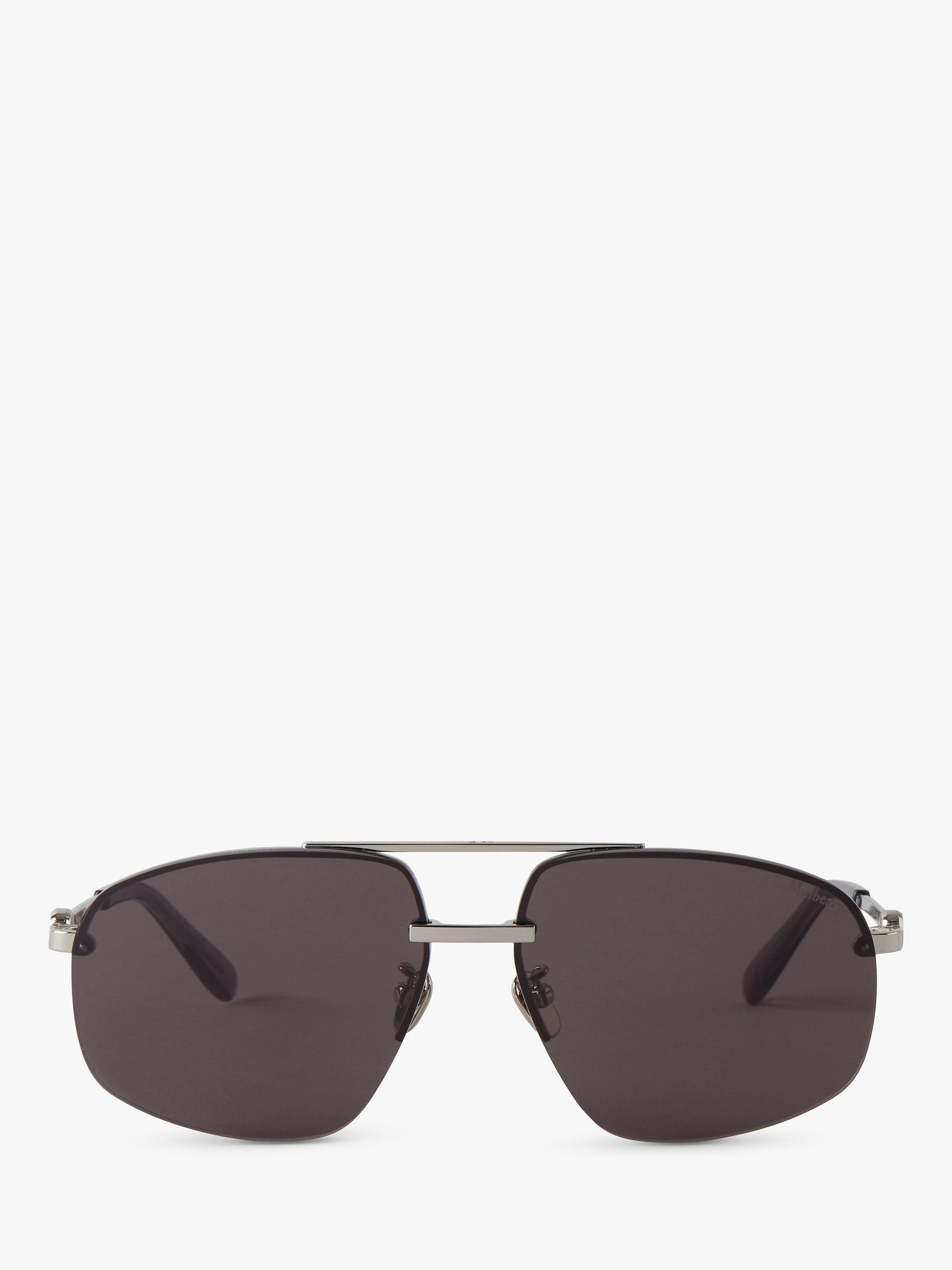 Mulberry Unisex City Aviator Sunglasses, Charcoal