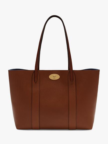 Mulberry Bayswater Small Classic Grain Leather Tote Bag, Oak