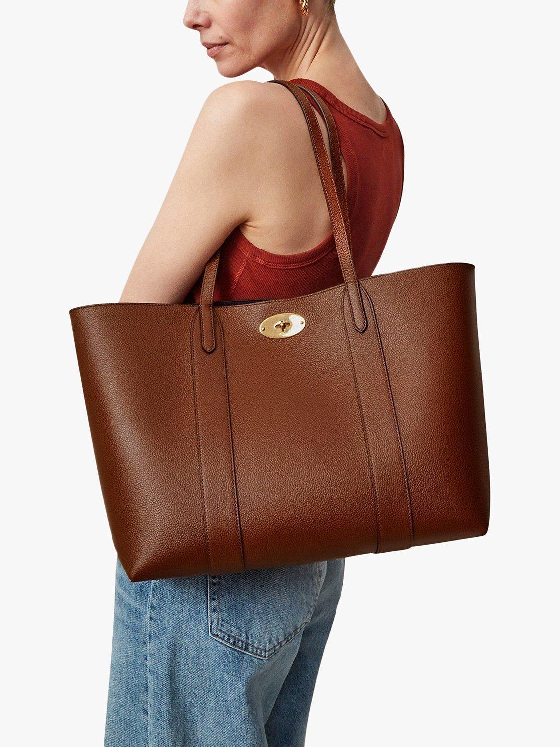 Mulberry Bayswater Small Classic Grain Leather Tote Bag Oak