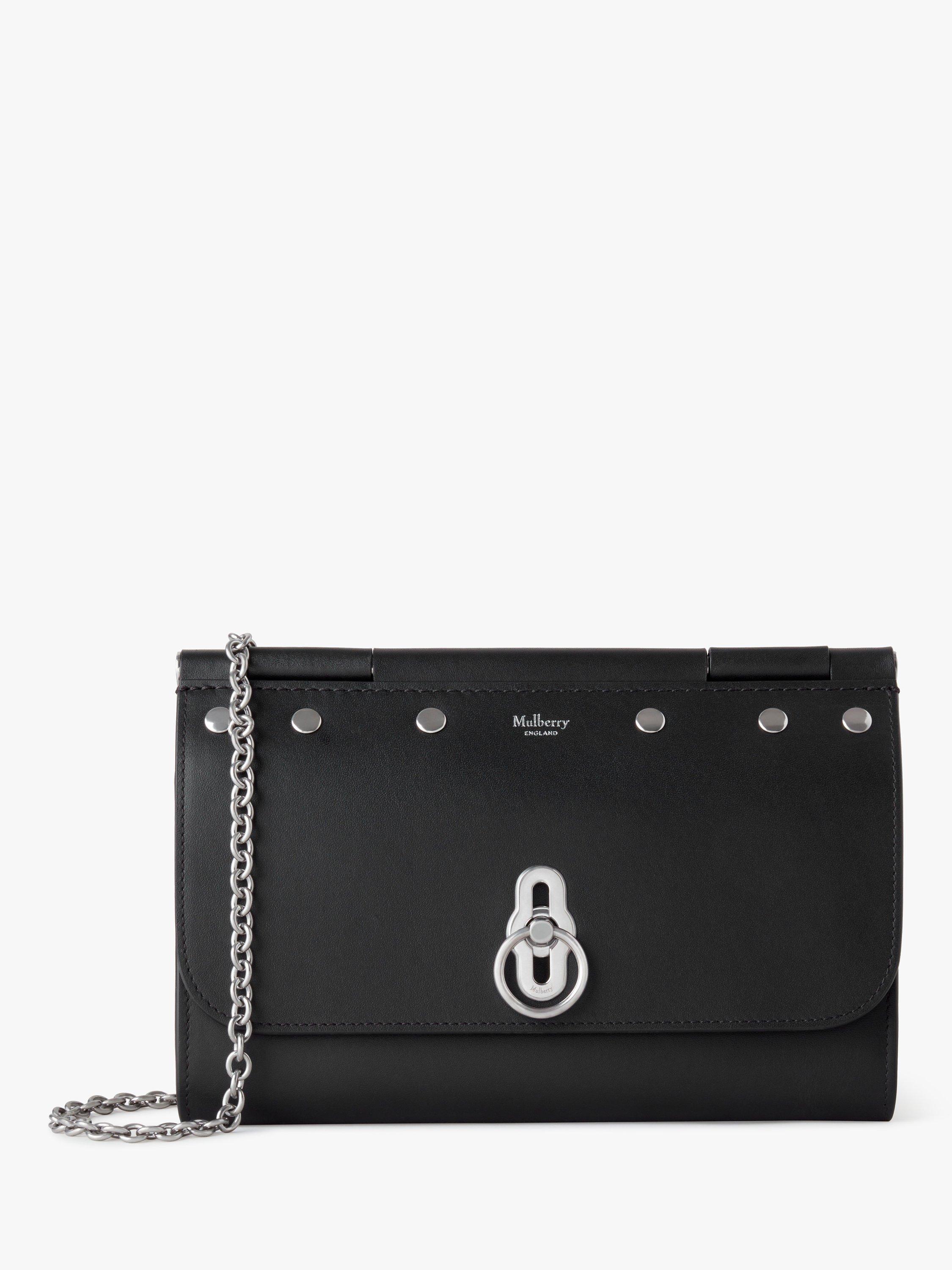 Mulberry Amberley Classic Smooth Calf Leather Clutch Bag, Black